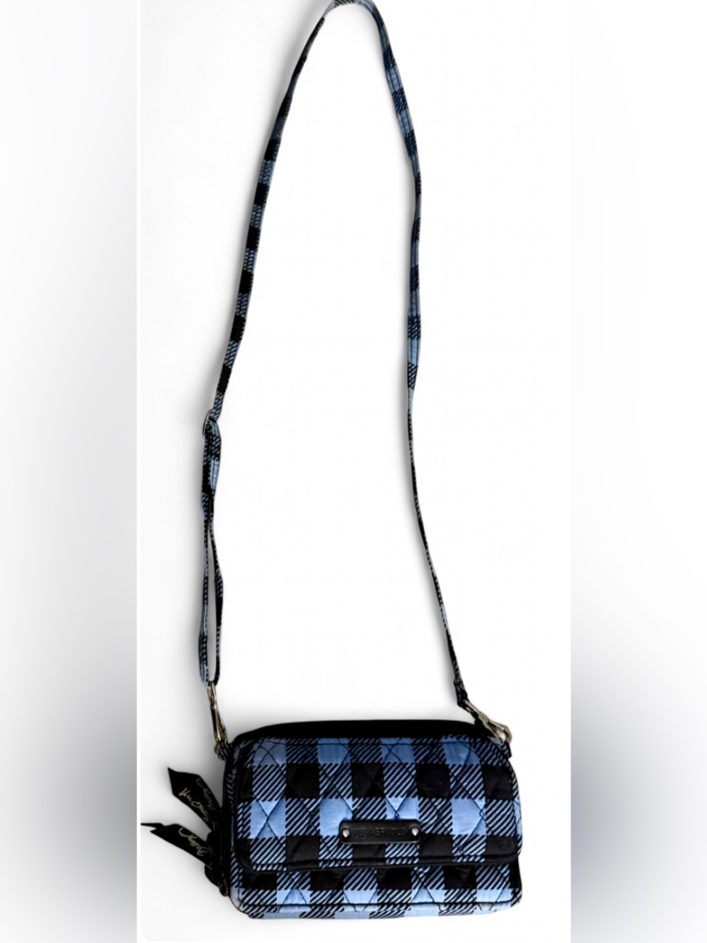 Vera Bradley All-in-One Crossbody Wallet/ Wristlet- Alpine Check Plaid Pattern